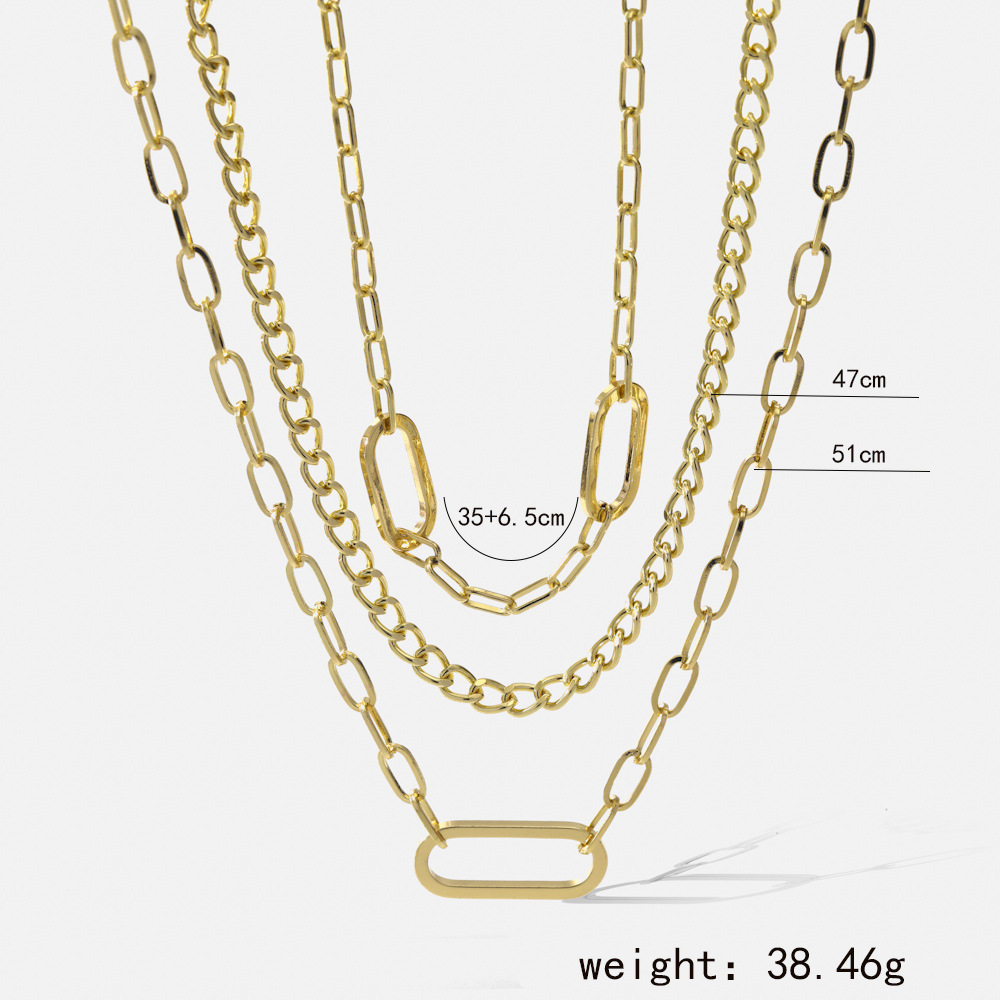 Fashion Heart Shape Lock Alloy Plating Womenu0027S Layered Necklaces 1 Piece