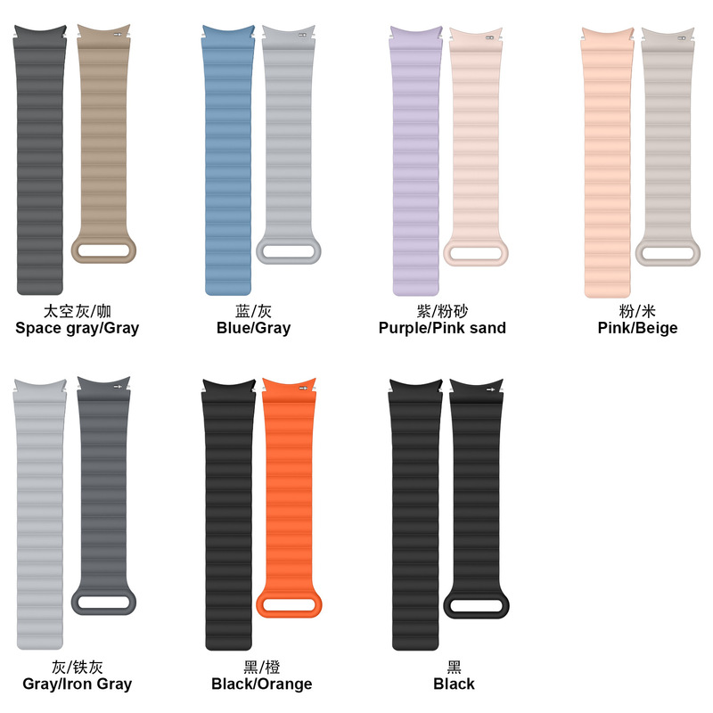 For Samsung Galaxy Watch5 Strap Silicone Magnetic Classic Watch Samsung Strap Silicone in stock