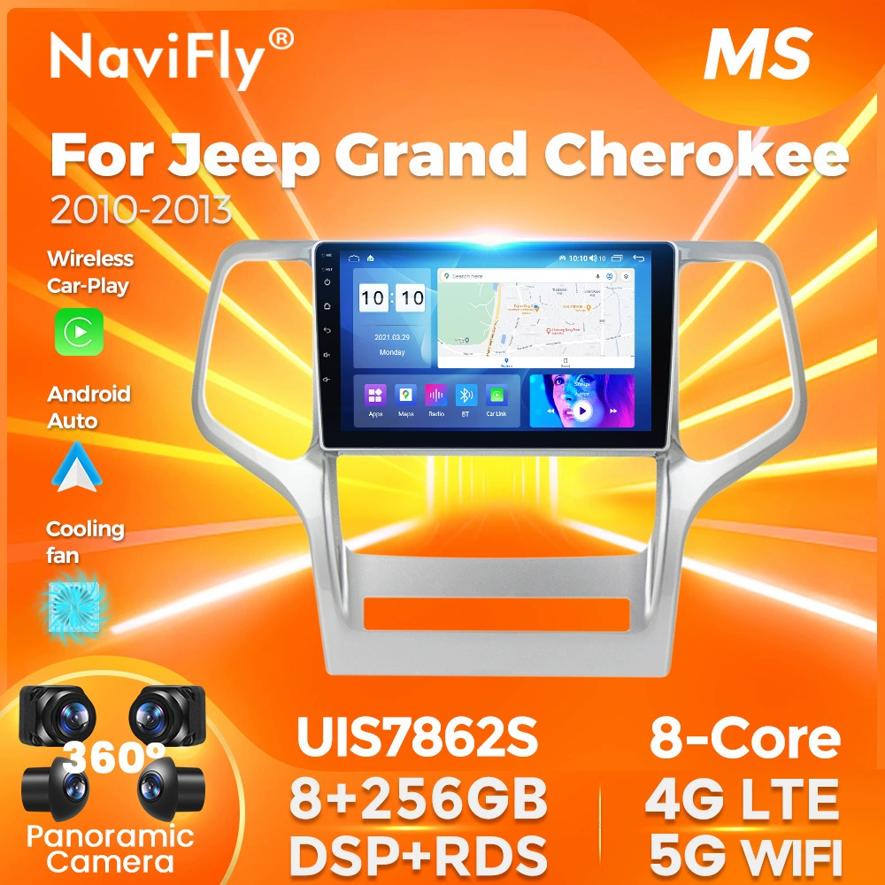 Applicable Jeep Grand Cherokee 2010-2013 Car Multimedia Multimedia Large Android Bluetooth Navigation Screen