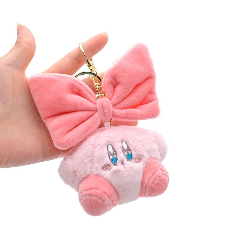Bowknot Internet Celebrity Kirby Keychain Pendant Pink Star Girl Plush Toy Large Bag Charm Brown Bowknot Internet Celebrity Kirby Keychain Pendant Pink Star Girl Plush Toy Large Bag Charm Brown