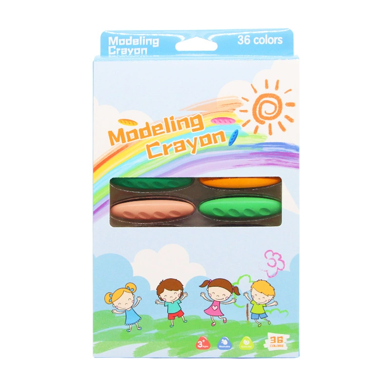 Plastic children's cartoon crayons for kindergarten, 3D, washable