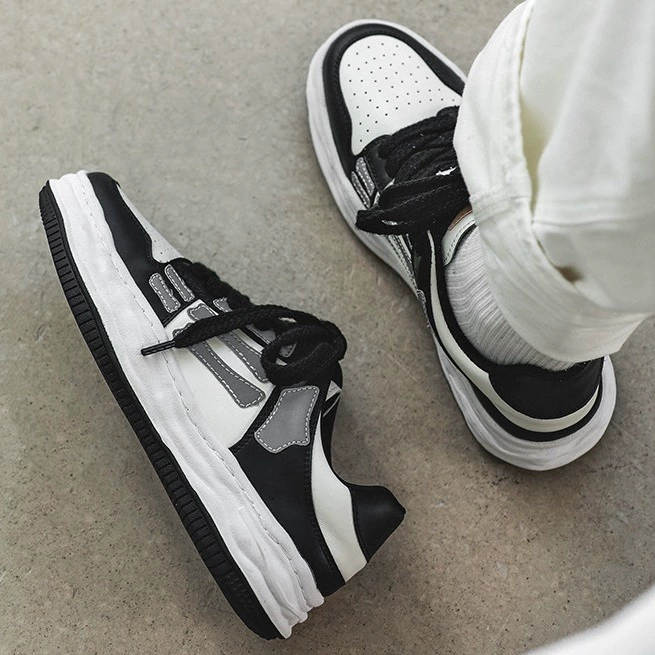 Мужская обувь для растворения костей Xiaozhong Sanyuan Kangyu, национальная модная обувь в стиле ретро на платформе с низким верхом, Мужская Универсальная Спортивная повседневная обувь