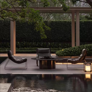 Outdoor Sofa Chair Municipal Garden Landscape Courtyard B&B Sales Department Stainless Steel Balcony Leisure Furniture Combination