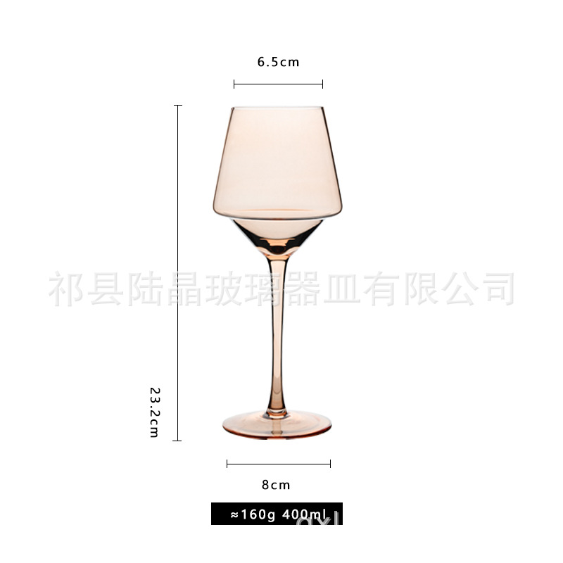 Copa de vino tinto rosa