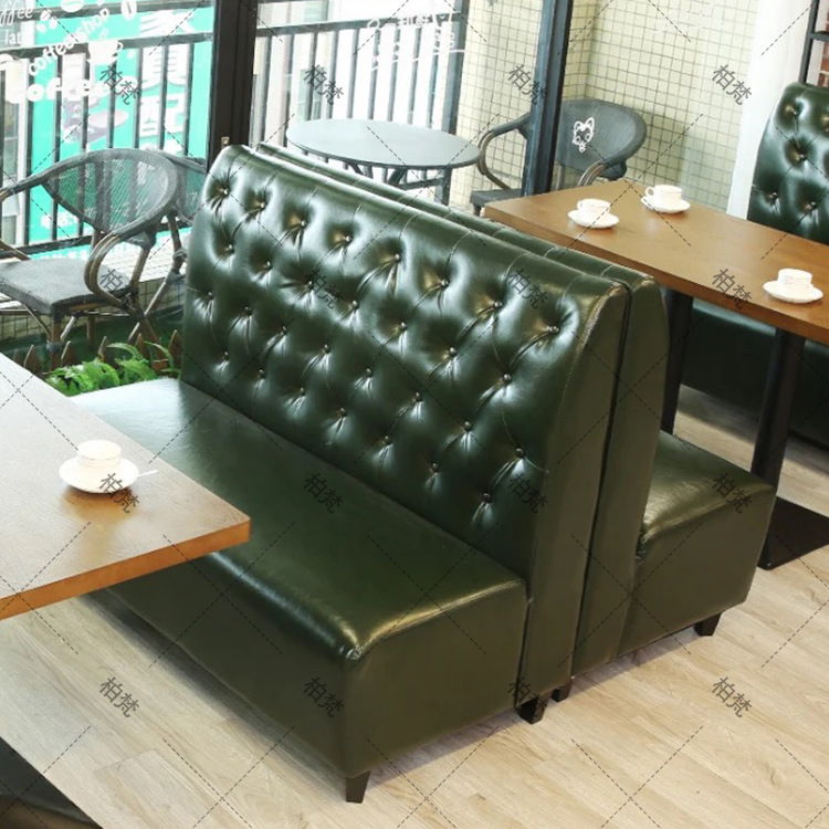 Almacenamiento sofá de madera sólida sofá curva de forma especial contra la pared cafetería cadena de tiendas restaurante comercial exclusivo transfronterizo