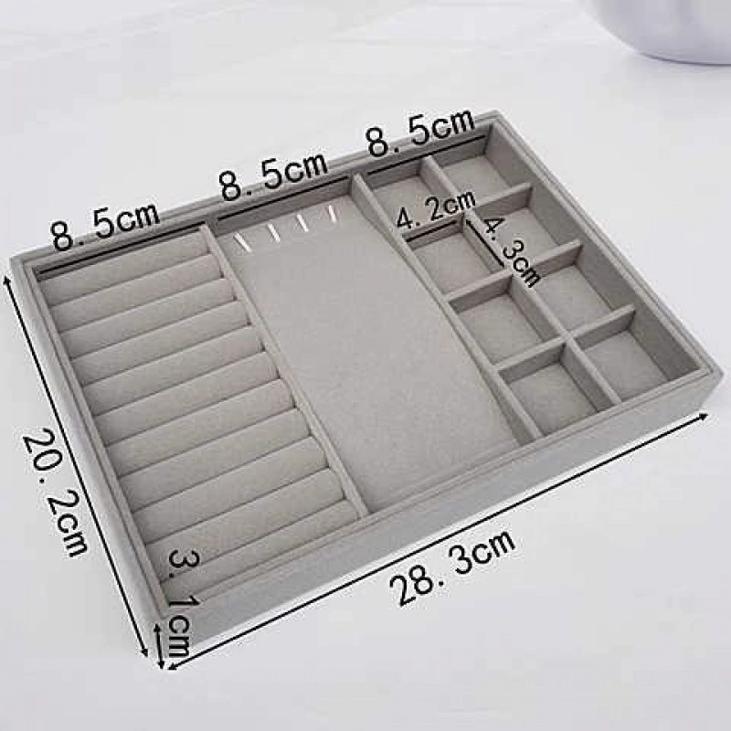 Коробка для колец, поднос для ювелирных изделий, большая бархатная шкатулка для дисплея, серьги, серьги, кольцо, ожерелье, заколка, брошь