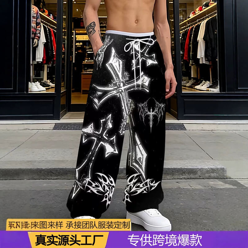 Soft to the touch, men's 3D printed all-season breathable quick-dry pajama pants - soft polyester fiber graffiti cross-border Soft to the touch, men's 3D printed all-season breathable quick-dry pajama pants - soft polyester fiber graffiti cross-border