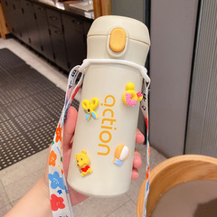 Thermos cup for girls, cute and super cute girl's favorite water cup, Korean simple, portable, direct drinking, trendy and personalized internet celebrity cup