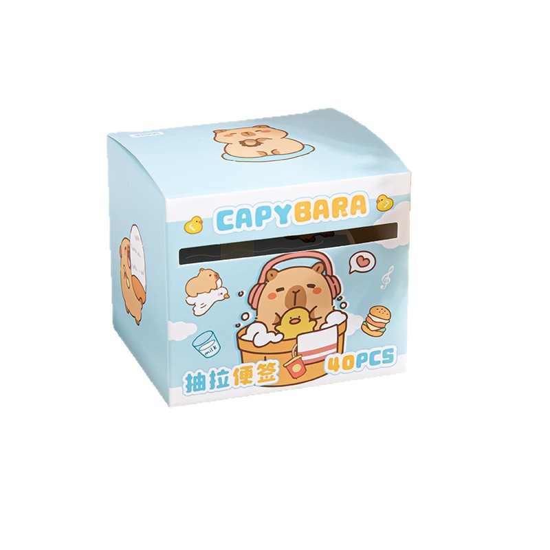 Capibara pull-out multifuncional adorable creativo pegajoso estudiante escribiendo pegatinas desgarrables