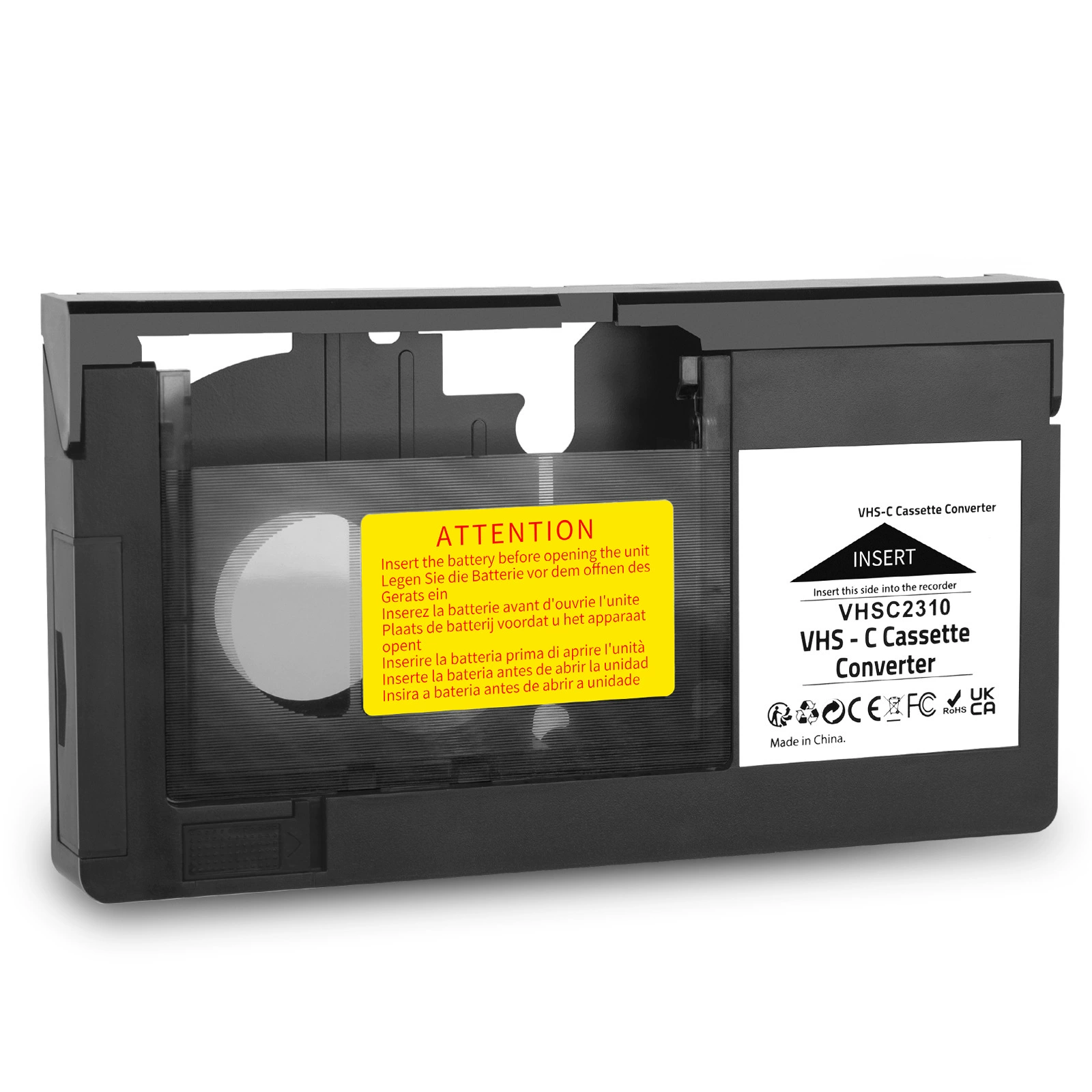 Старое видеокассета VHS в VHSC для преобразования одной половины теневой ленты (minidv/hi8 несовместим)