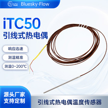 iTC50引线式热电偶温度传感器 带延长导线K型热电偶温度传感器