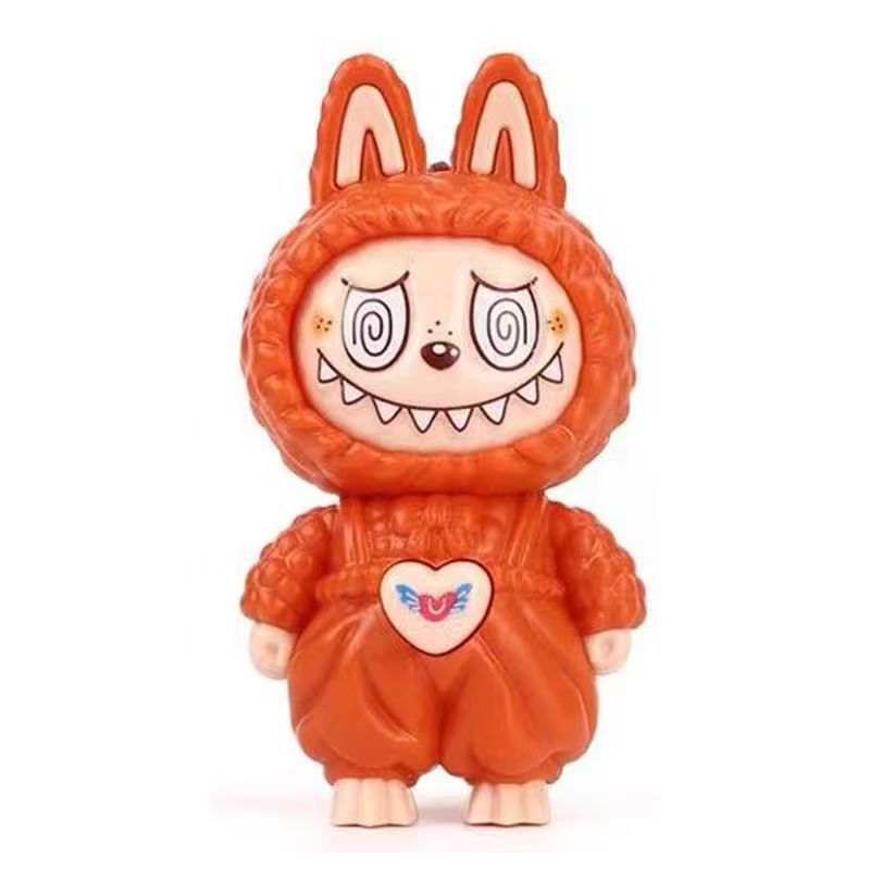 ラビュブ ラブブ 変顔可能フィギュア 漫画風Q萌系デザイン おしゃれなストレス解消キーホルダー飾り ストレス解消グッズ|undefined