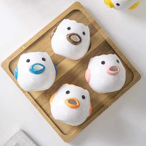 Cute cartoon chick ceramic egg white separator kitchen baking tool egg separator egg yolk protein filter