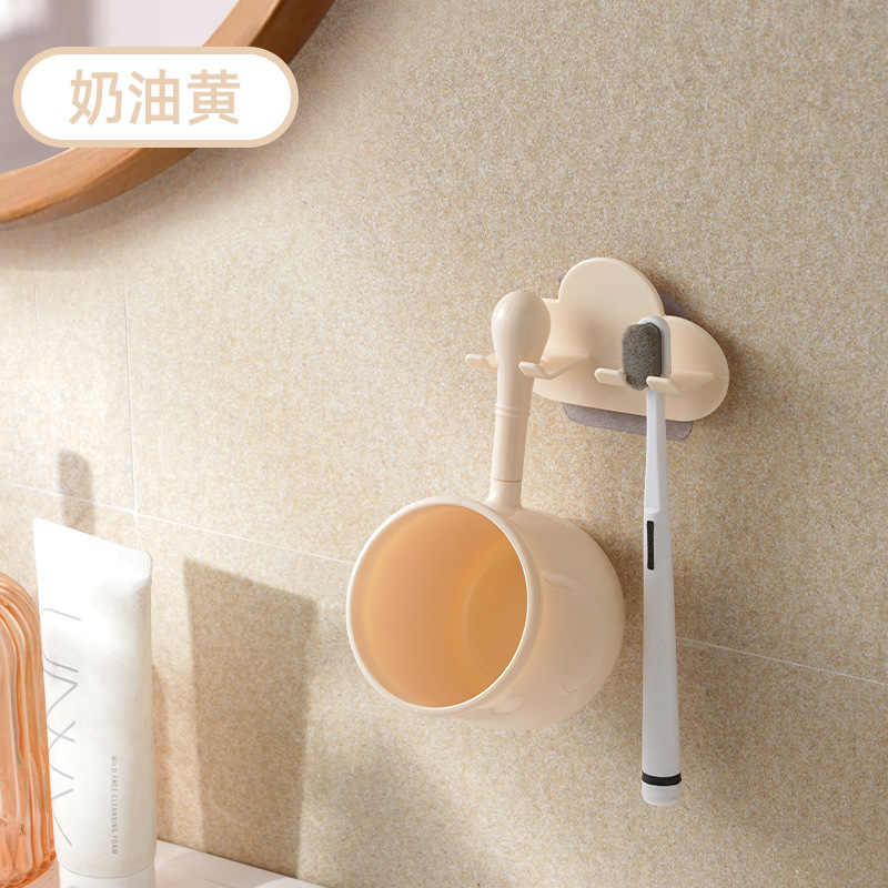 Creative Cloud Wash Cup Set New Wall Mounted Cepillo de dientes Cup Couple Grossed Anti-fall
