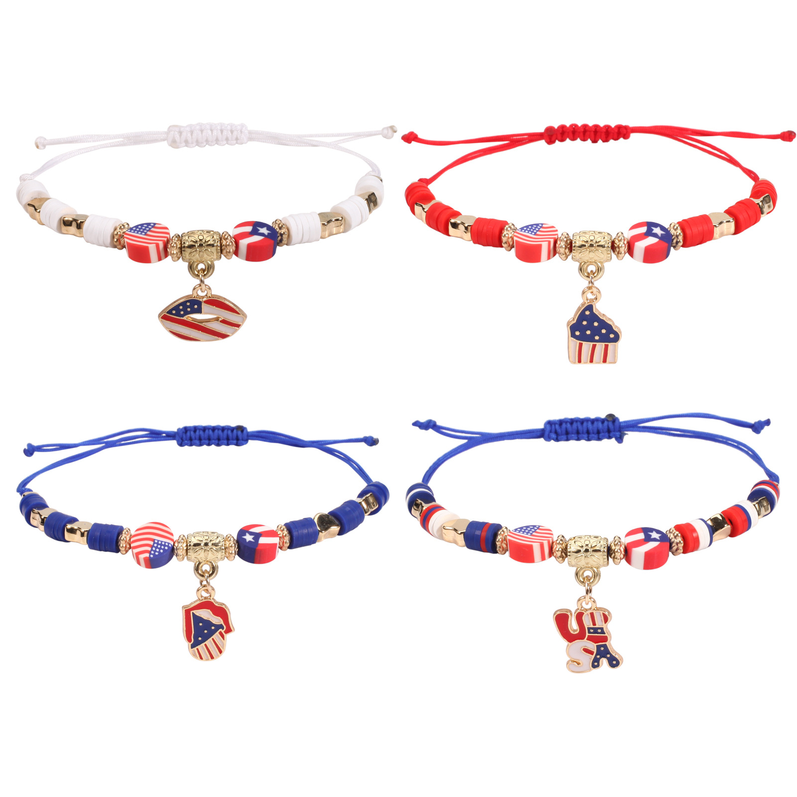Wholesale Jewelry Simple Style Classic Style Color Block Artificial Crystal Cloth Beaded Bracelets display picture 4