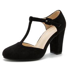 Y 22460 Velvet Round Toe T Strap Heels ��z��Ь �羳����
