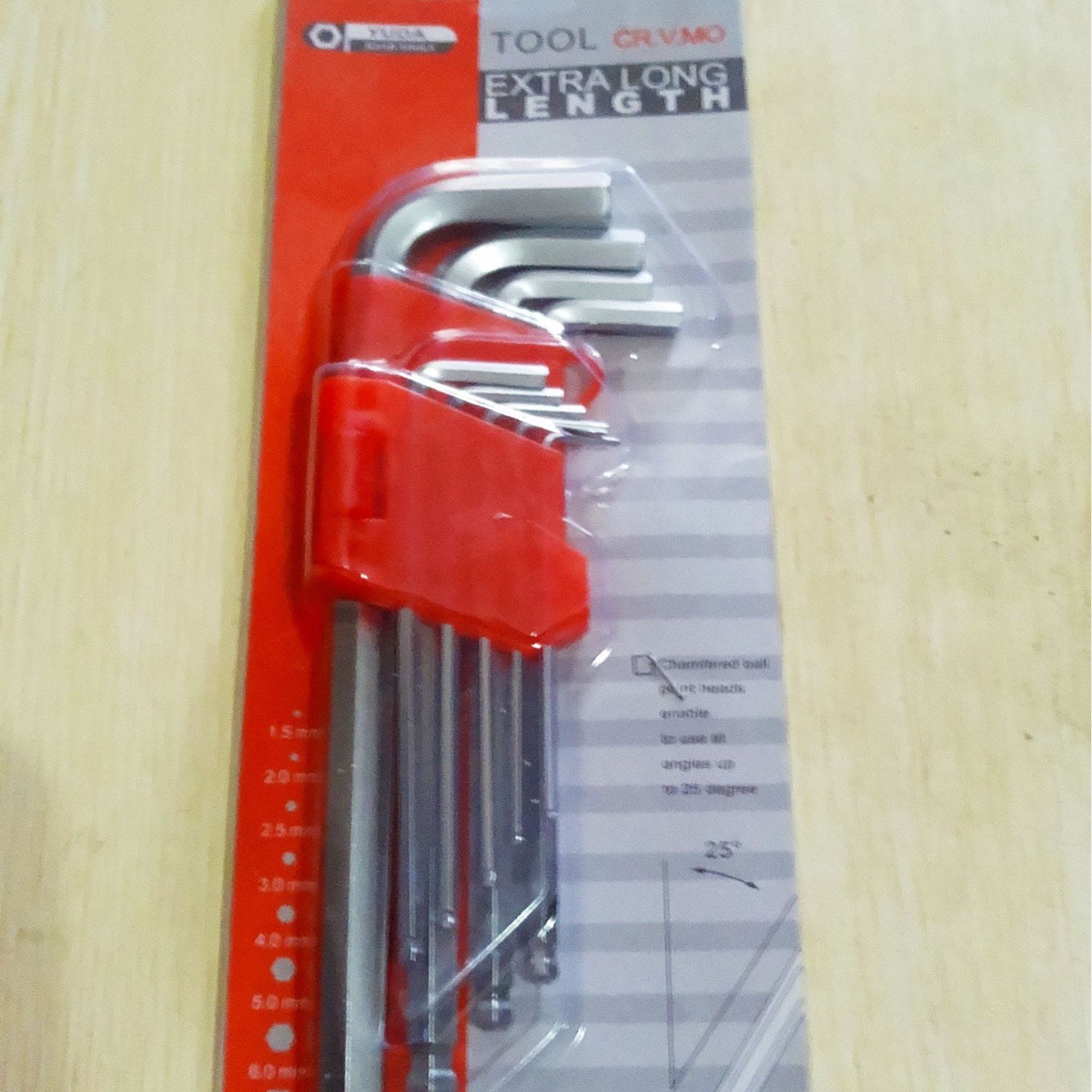 内六角扳手套装 1.5-10mm 9件套 铬钒钢  五金工具套装 厂家直销