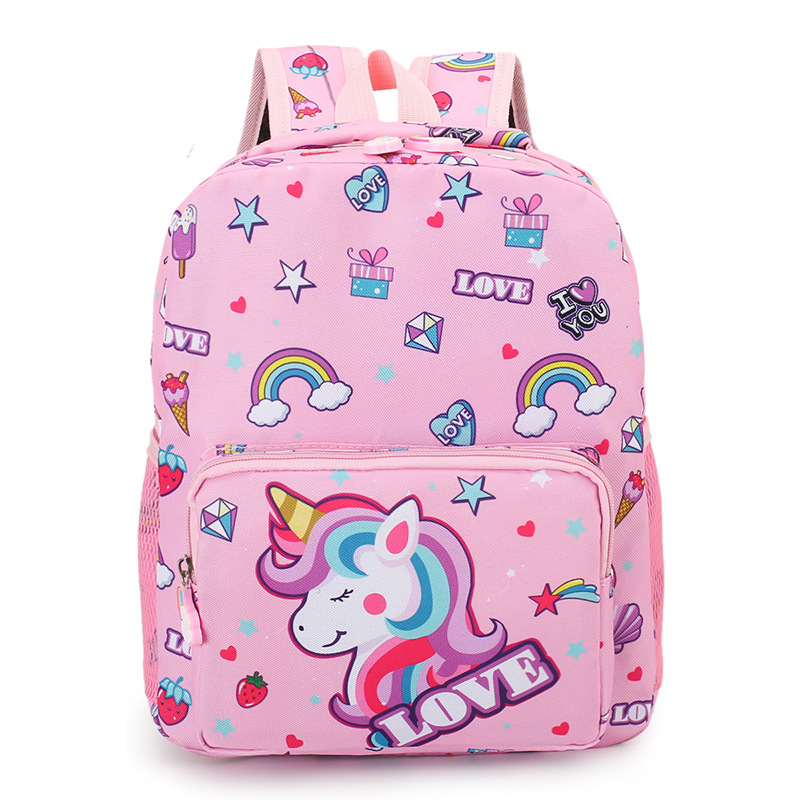 Comercio exterior kindergarten mochila niños y niñas 3-5 años unicornio dibujos animados reducción de la carga escolar de los niños
