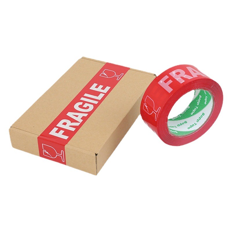 Cinta Express palabras de advertencia especial caja de sellado de embalaje de exportación papel adhesivo rollo grande FRAGIL Inglés vidrio frágil