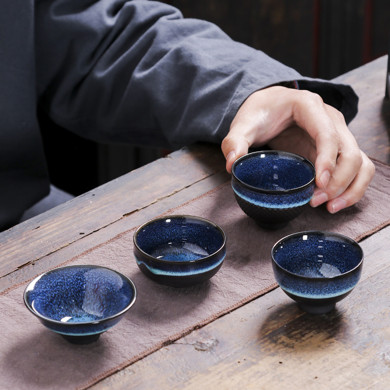 Yao Bian Tea Cup Single Cup Ceramic Tea Bowl Appreciation Cup Gongfu Tea Set Tenmu Jian Zhan Master Cup Tea Bowl Can Be Ordered Logo 