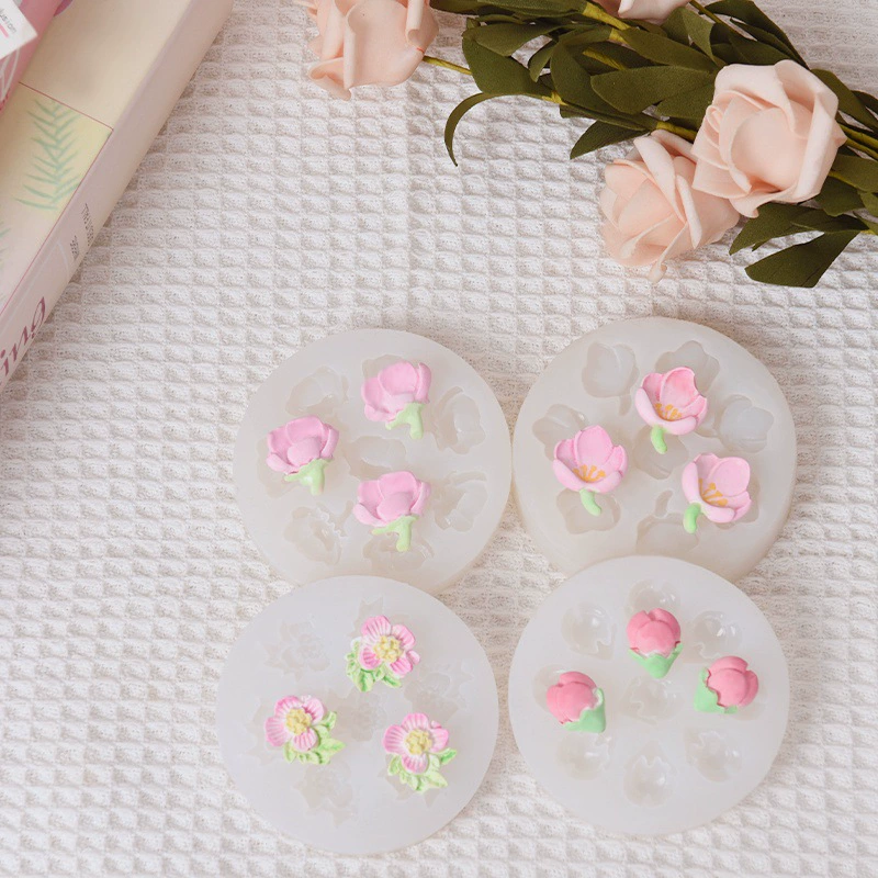 Силиконовая форма в китайском стиле с лотосом «сделай сам», форма для торта из шоколада, штукатурки, ароматерапевтическая форма для украшения торта