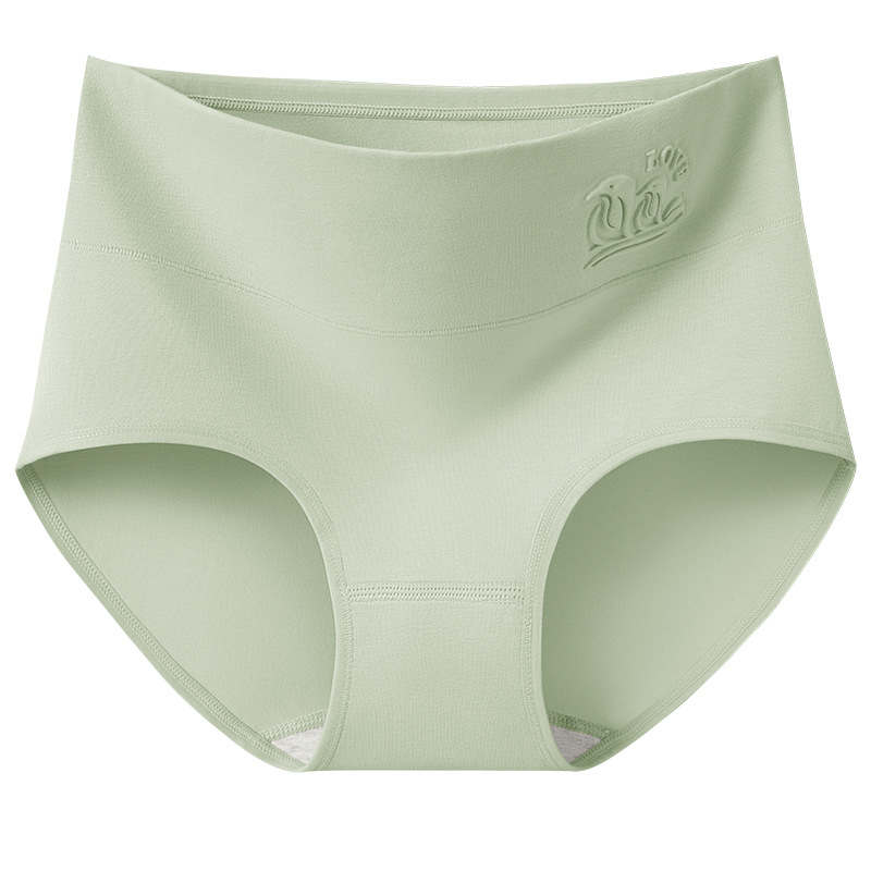 Bragas de cintura media y alta entrepierna de algodón puro 10A entrepierna antibacteriana entrepierna larga pantalones cortos de triángulo de cadera de gran tamaño bragas de mujer en relieve