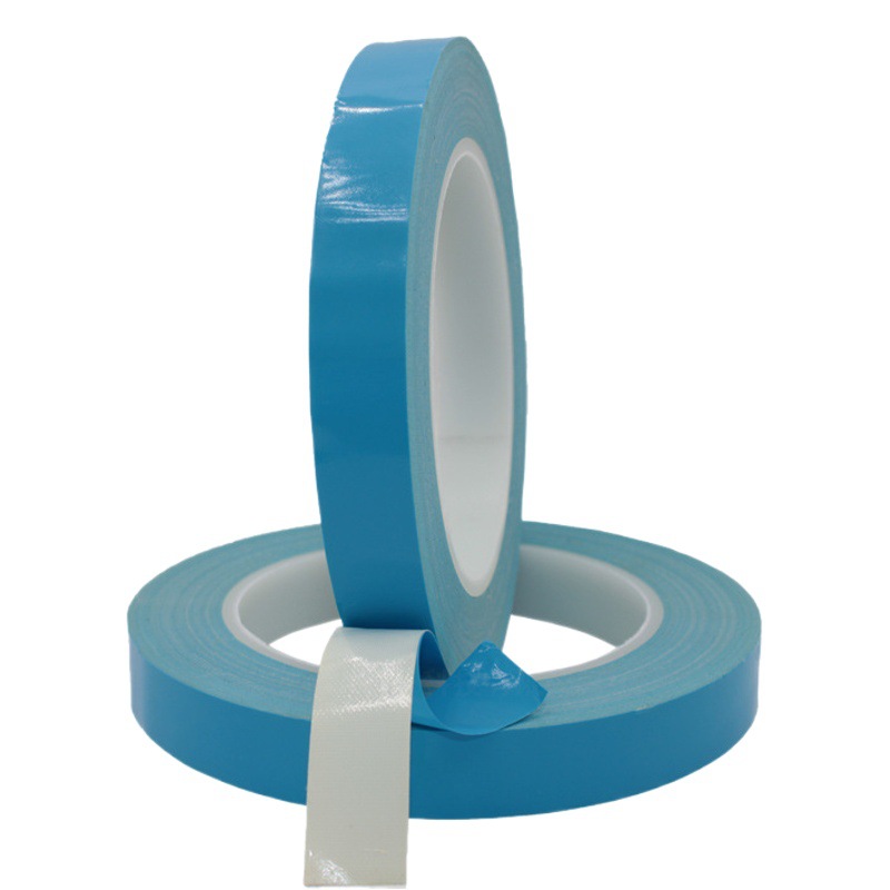 Cinta adhesiva de doble cara conductiva térmica de película Azul aislamiento adhesivo de doble cara de fibra de vidrio resistente a altas temperaturas cinta de disipación de calor barra de luz LED del panel cinta adhesiva conductiva térmica de doble cara