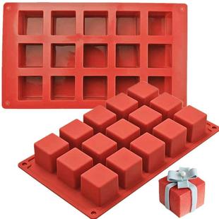 15 Lian Square 414 Chocolate Mold Food Grade Baking Supplies DIY Cookie Mold Cake Silicone Mold