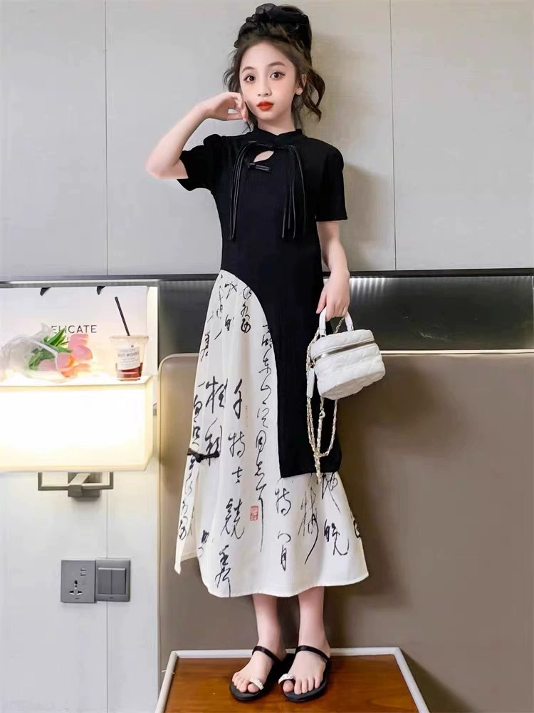 Cloth, summer set, cheongsam, Chinese style