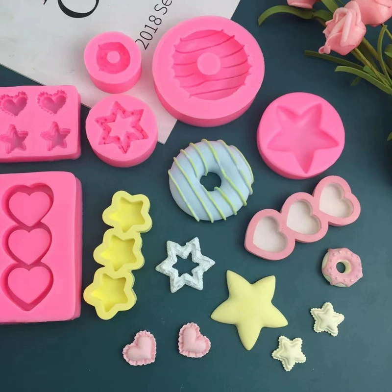 Кухонная форма для пончиков из акрилового силикона, мастика, глина, DIY