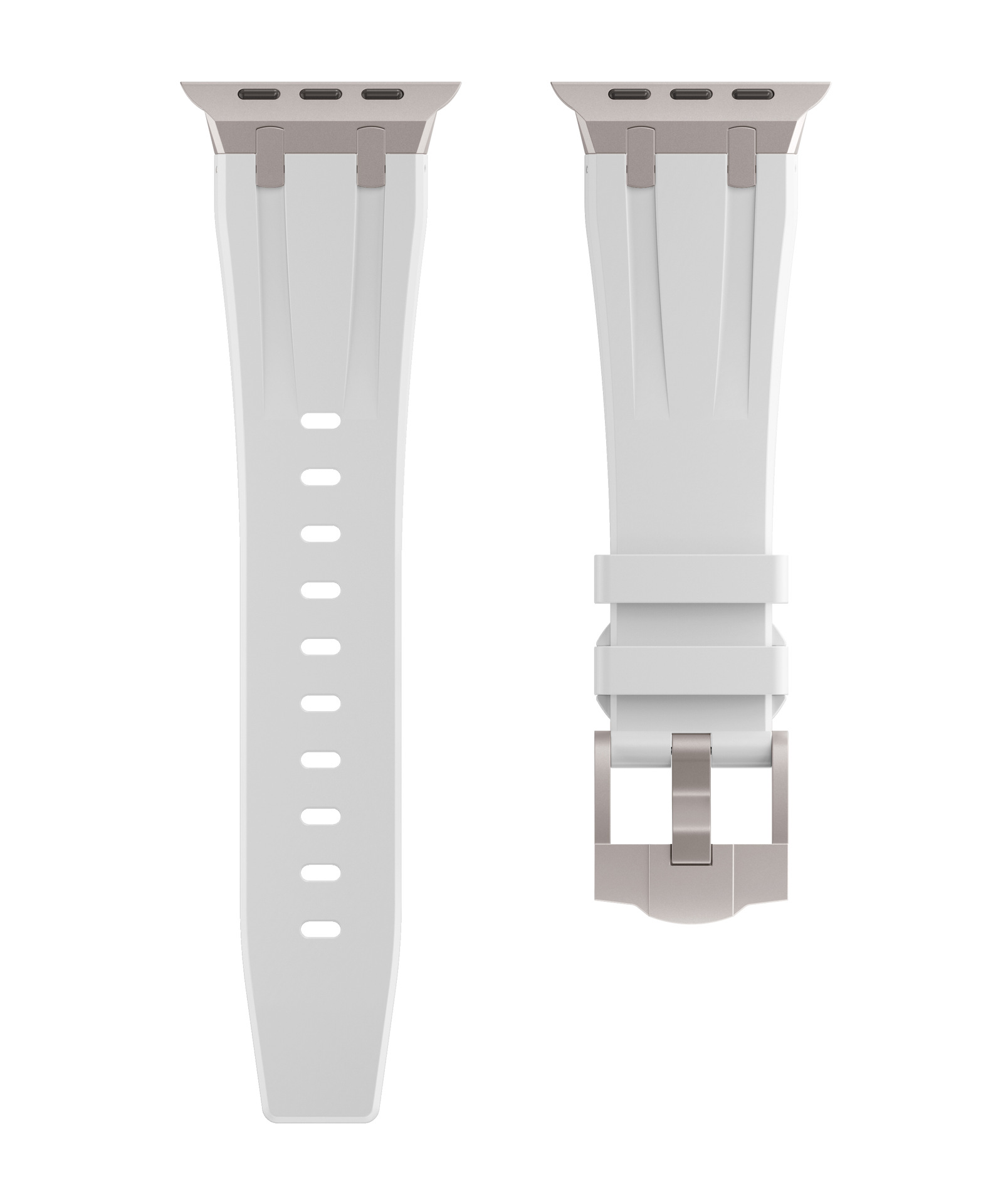 En stock para Apple Watch correa de silicona líquida cabeza de acero inoxidable Ultra Correa