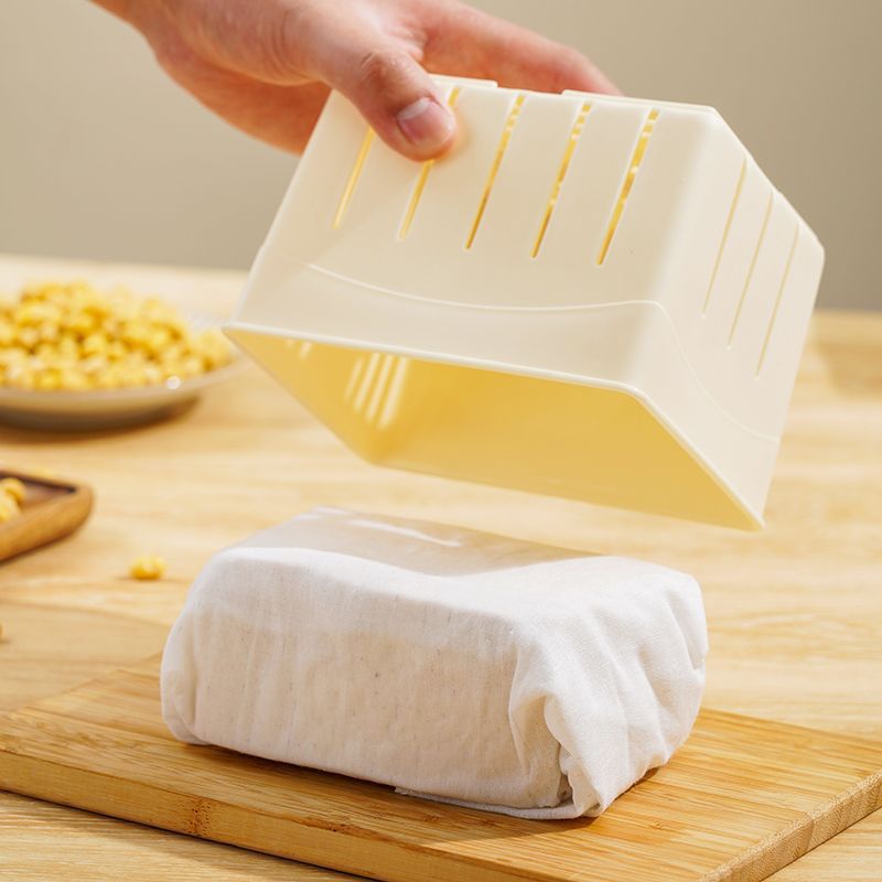 Molde de tofu Un conjunto completo de herramientas para hacer tofu, cestas de tofu caseras, caja de plástico especial, amoladora de tofu con agua a presión