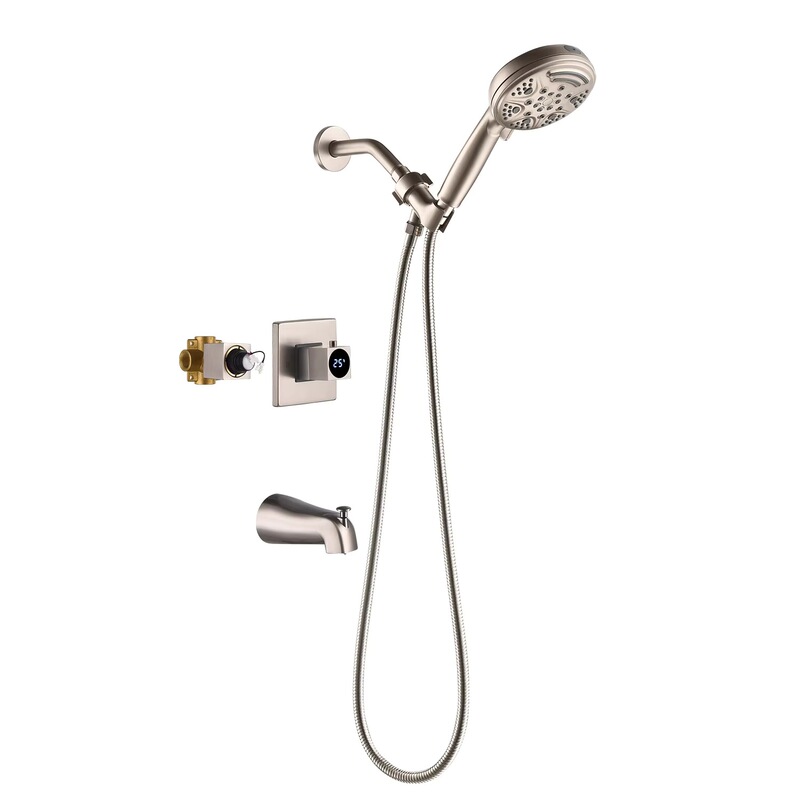 In-Wall Bathroom Concealed Shower Head Set System Abs Handheld Shower Faucet All-Copper In-Wall Bathroom Concealed Shower Head Set System Abs Handheld Shower Faucet All-Copper