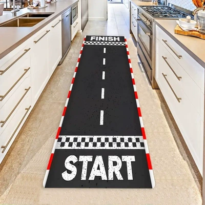Cross-Border Amazon Water-Absorbent Quick-Drying Road Track Diatom Mud Floor Mat Children's Car Home Anti-Slip Mat