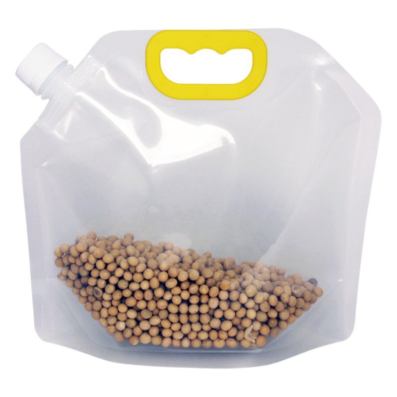 Bolsa de boquilla Portátil Bolsa de arroz bolsa sellada de grano 10kg bolsa de sub-embalaje bolsa de almacenamiento de cerveza de frijol rojo doméstico