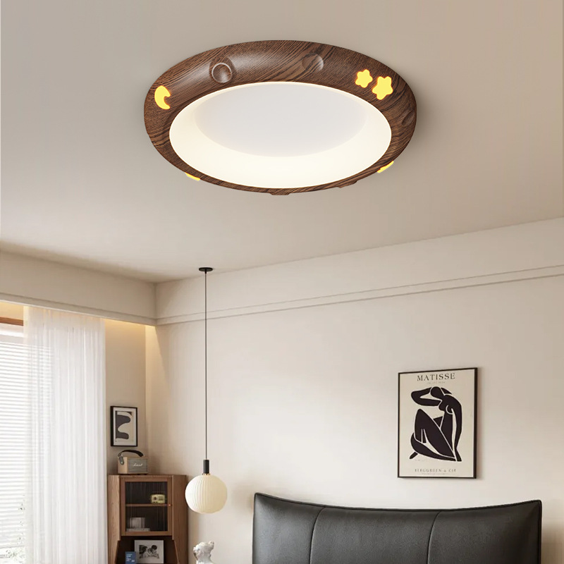 [Seleccionado cuidadosamente] Lámpara de techo de estilo antiguo, creativa redonda, restaurante minimalista moderno, espectro completo, libro de protección ocular, lámpara de habitación