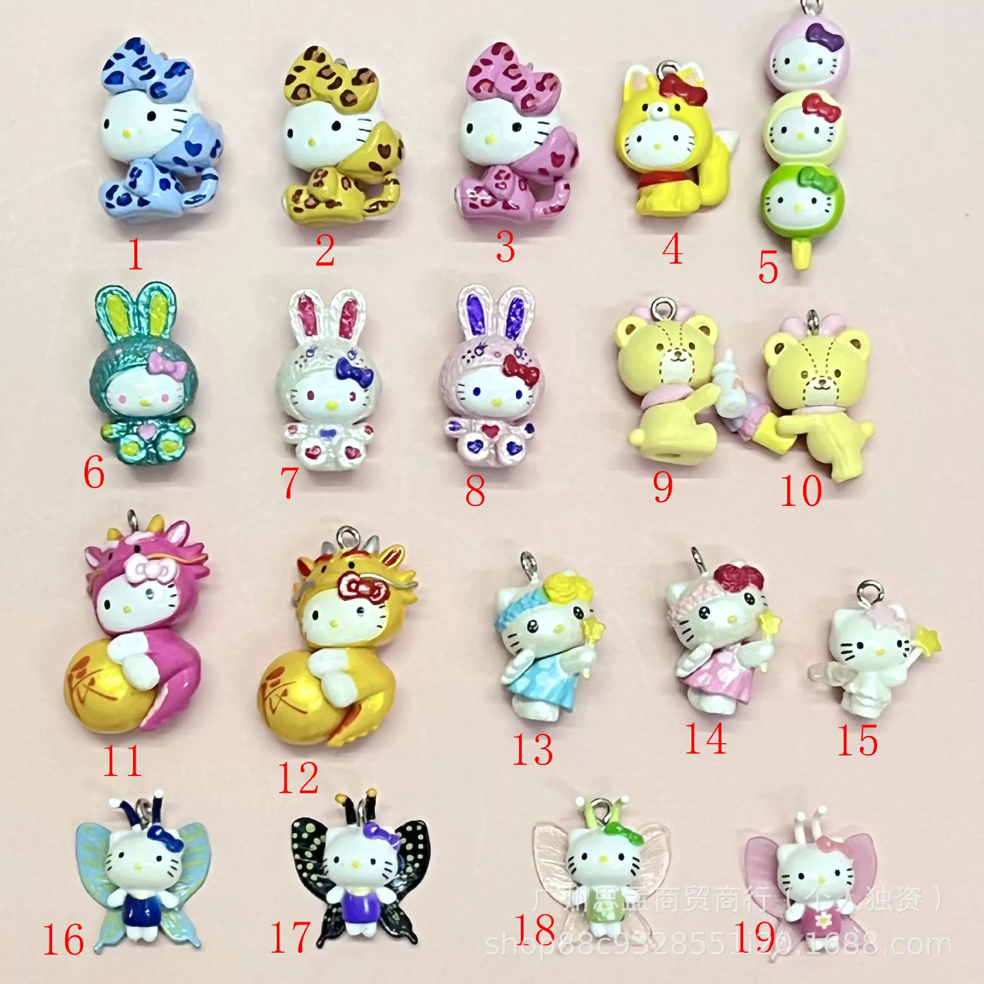 Горячая продажа с гвоздями маленькая кукла сумка подвеска мобильный телефон украшения котенка щенок куклы украшения оптом