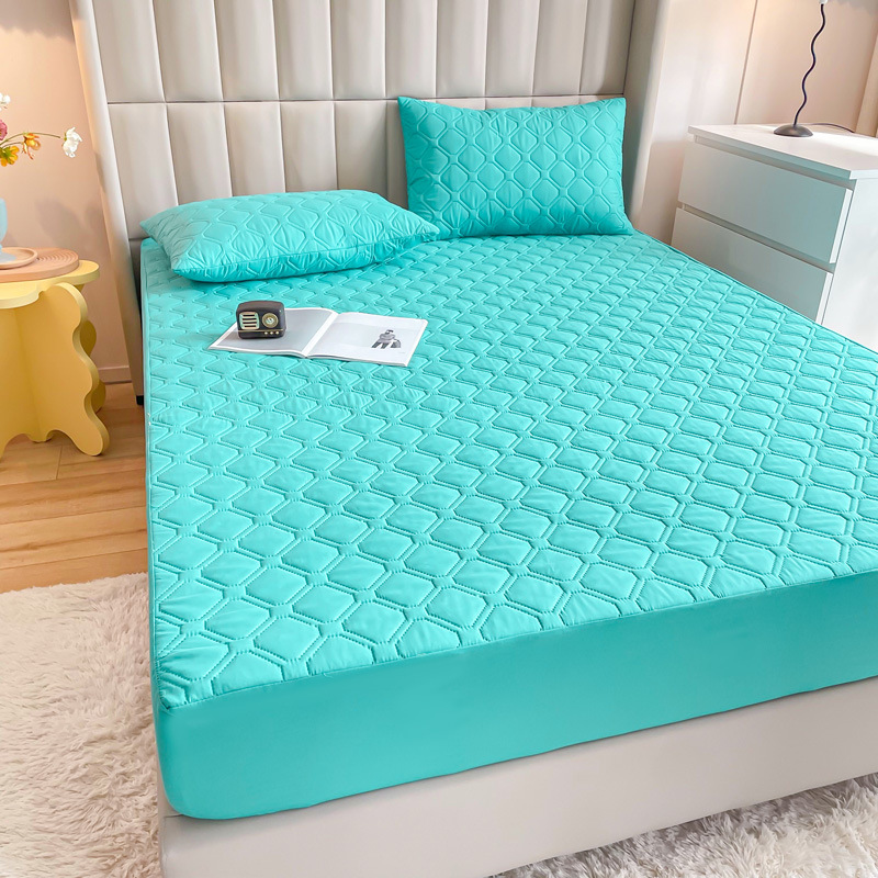 Comercio exterior fittedsheets impermeable colcha acolchada colcha al por mayor cubierta protectora del hotel cepillado cubierta de polvo aislamiento de orina