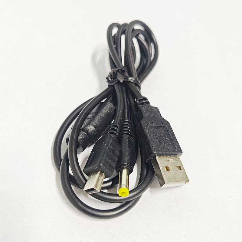 T-port mp3 game machine handheld learning machine PSP1000/2000/3000 2-in -1 USB charging data cable