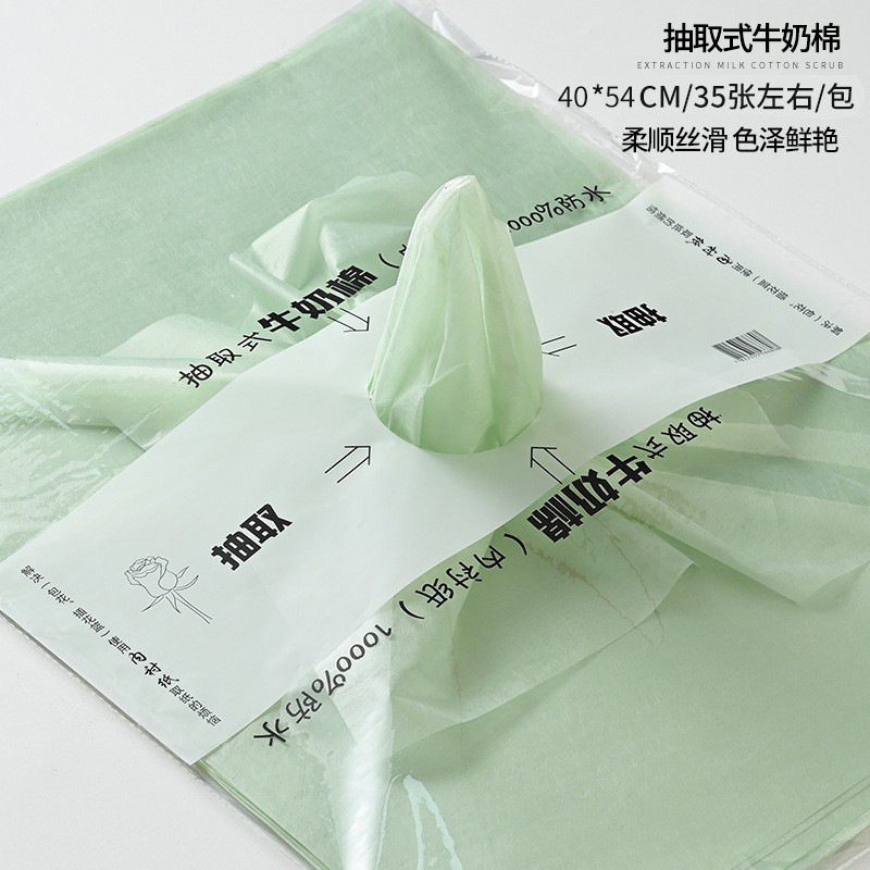 Material de forro de papel de algodón de leche extraíble para envolver flores, embalaje impermeable para floristerías, forro de ramo de algodón de leche.
