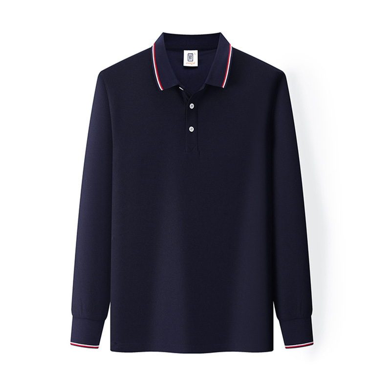 翻领工装长袖polo衫定制工作服厂服T恤广告衫文化衫刺绣印logo字|undefined
