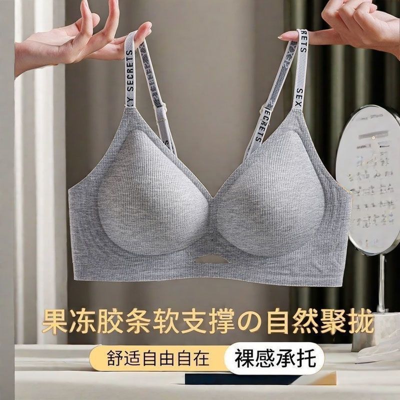 Comfortable sports thin supporting wireless bra