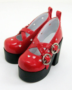 3/4 Bjd, Sd Baby Leather Shoes Princess High-Heeled Shoes in Stock Black and White Pink Sh303