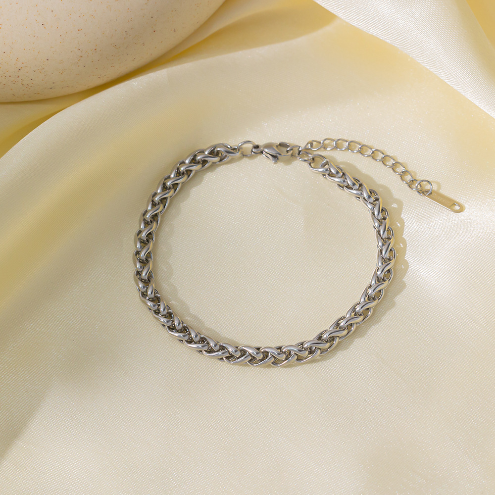 Pulsera de cadena de moda transfronteriza europea y americana INS, joyería de acero inoxidable chapada en oro auténtico._voghion.com