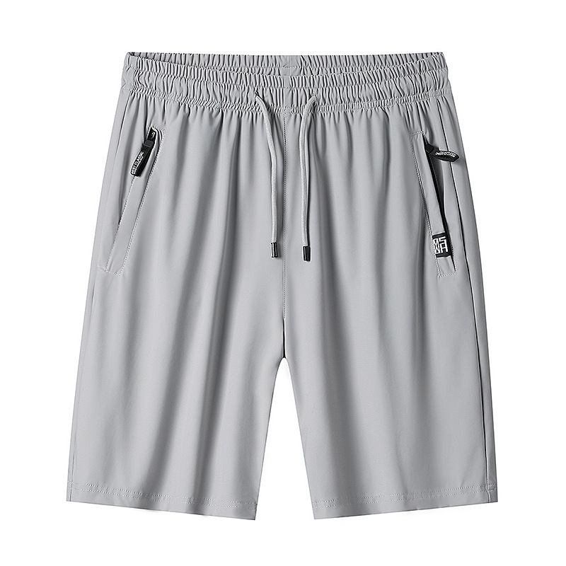 Pantalones Cortos Deportivos de Seda de Hielo para Hombre Secado Rápido y Elásticos