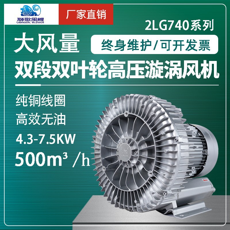 鼓风机整烫机械设备脱尘脱渣工业用大功率强力吹消防设备狮歌740