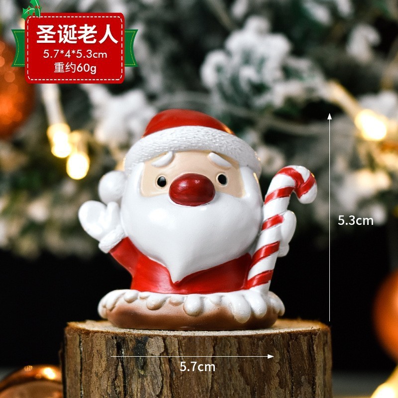 クリスマスの樹脂のデスクトップの置物は彼女にプレゼントします。|undefined