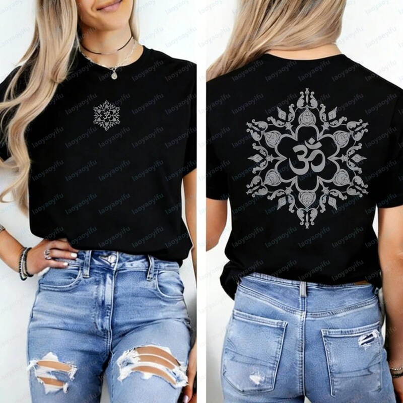 Yoga Om Mandala Men's T-Shirt Unisex Fun Novelty Symbol Print Design Spiritual Peace Yoga Om Mandala Men's T-Shirt Unisex Fun Novelty Symbol Print Design Spiritual Peace