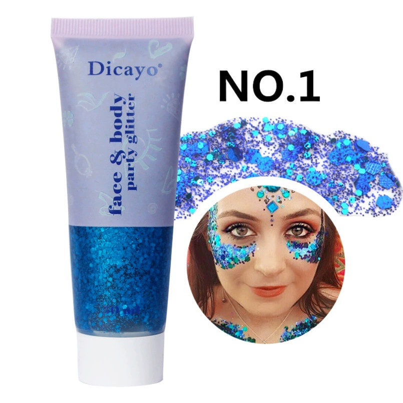DiCayo блестки гель русалка весы лицо тело губы блестки тени для век Красочные поляризованные танцы Рождество