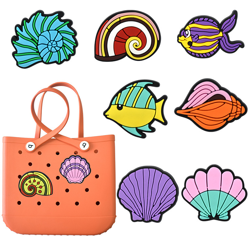 New large fish shell Bogg bag accessories for decorative hole beach bag decorative buckle DIY wholesale goods